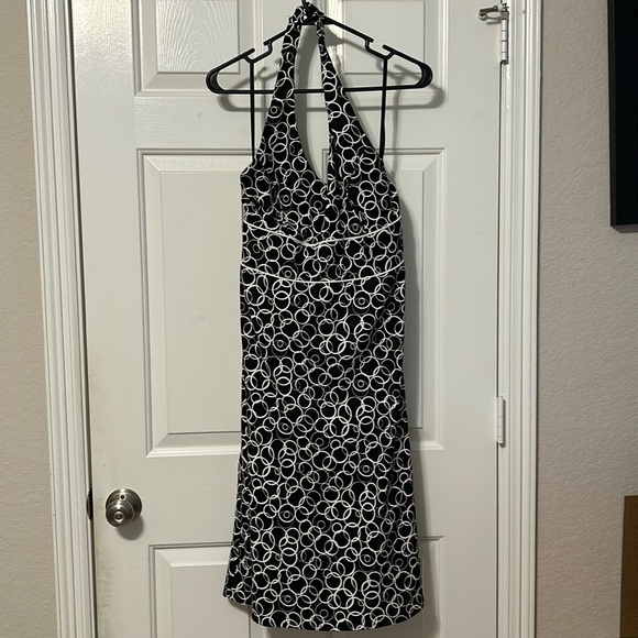 ABstudio Black & White Halter Dress Size 14 - Picture 1 of 3